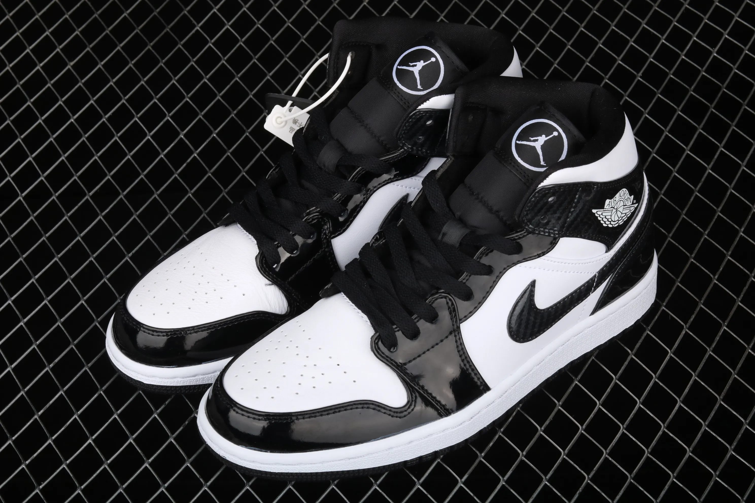 All Categories Air Jordan Jordan Series Basketball Shoes Air Jordan 1 Mid Air Jordan 1 Mid "All-Star" AJ1 Joe 1 China All-Star Black and White Patent Leather Mid-top Versatile Casual Sports Shoes DD1649-001